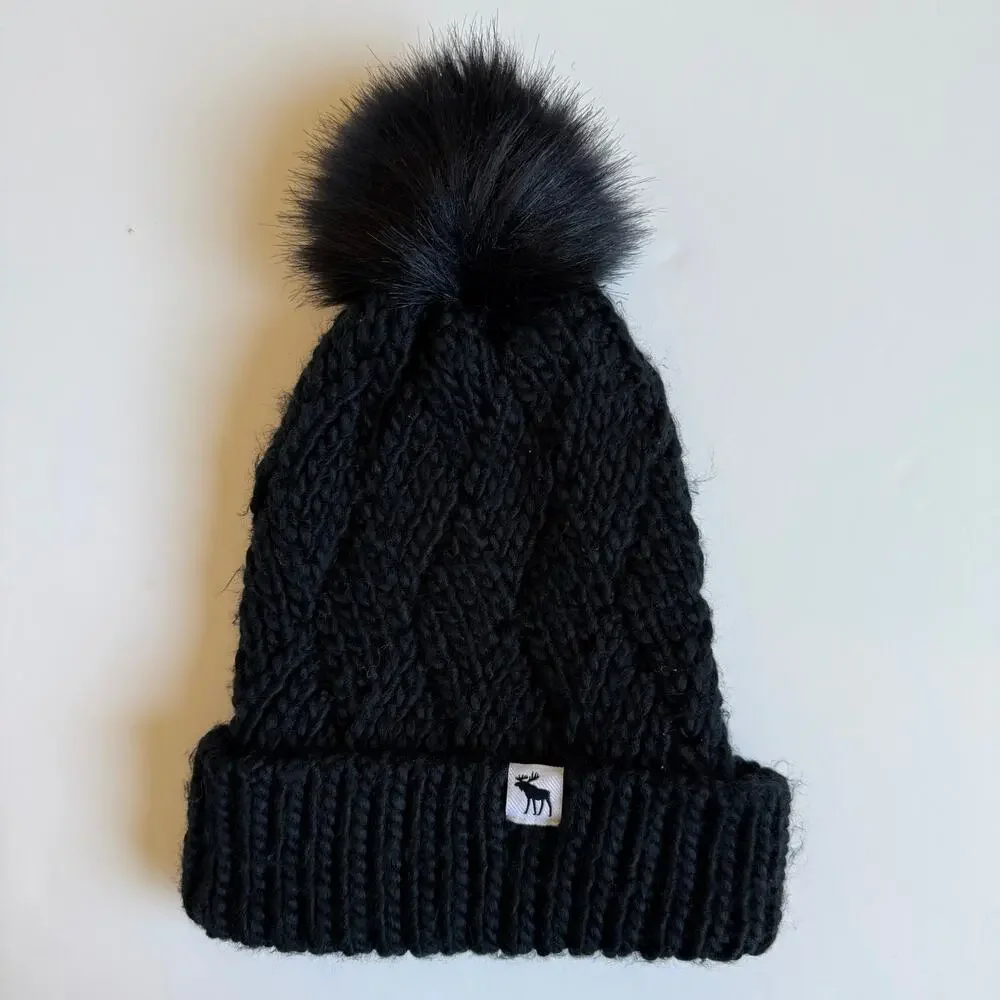 Abercrombie Kids Black Winter Beanie Snow Hat
